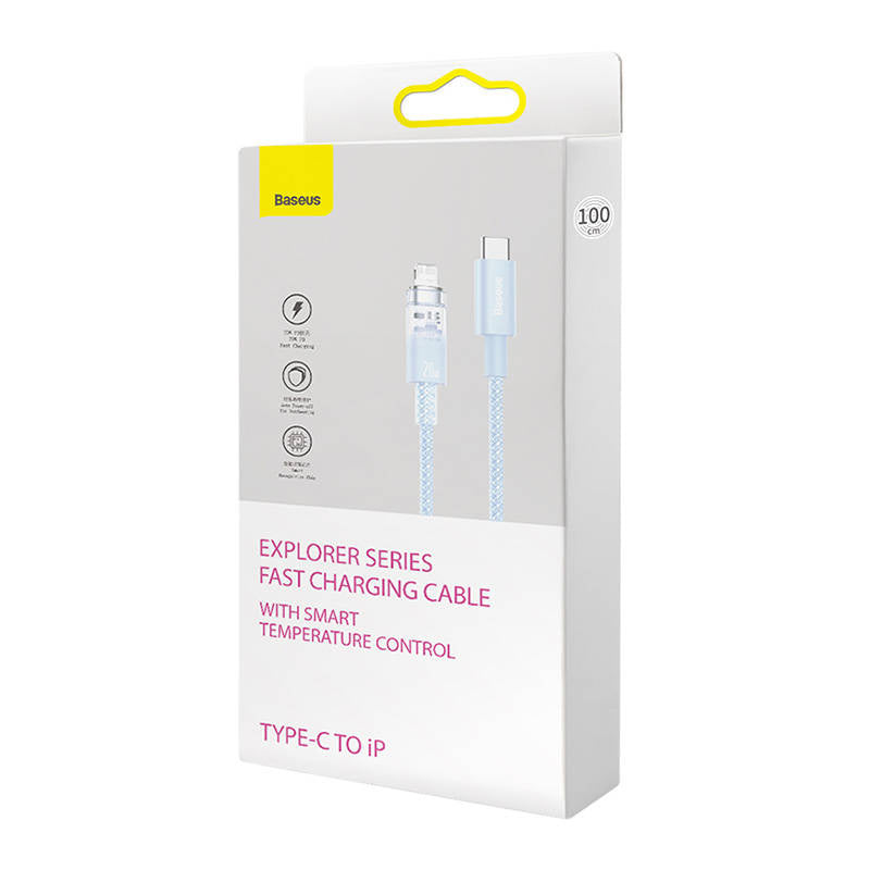 Fast Charging cable Baseus USB-C to Lightning  Explorer Series 2m, 20W (blue) - Product Image 9