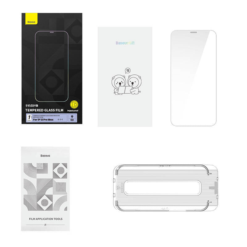 Tempered Glass Baseus 0.4mm Iphone 12 Pro  MAX + cleaning kit - Product Image 7