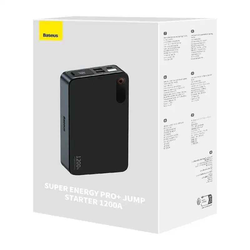 Car Jump Starter Baseus Black Super Energy Pro+ 1200A  (black) - Product Image 9