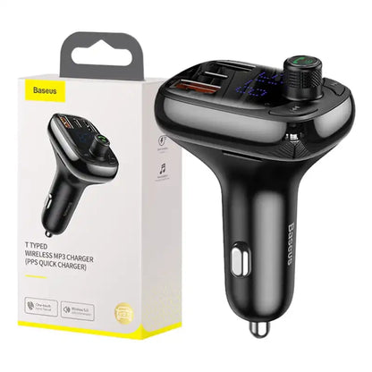Car Bluetooth MP3 Player Baseus T Shaped S-13 Black OS - Product Image 9