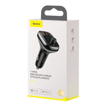 Car Bluetooth MP3 Player Baseus T Shaped S-13 Black OS - Product Image 6