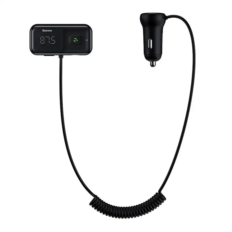 Car Bluetooth MP3 Player + Charger Baseus T Shaped S-16 Black OS - Product Image 2