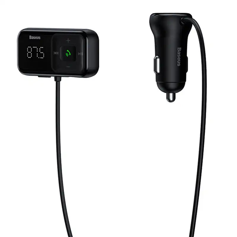 Car Bluetooth MP3 Player + Charger Baseus T Shaped S-16 Black OS - Product Image 3