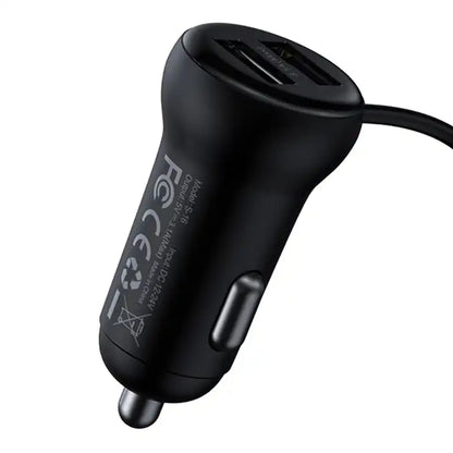 Car Bluetooth MP3 Player + Charger Baseus T Shaped S-16 Black OS - Product Image 5