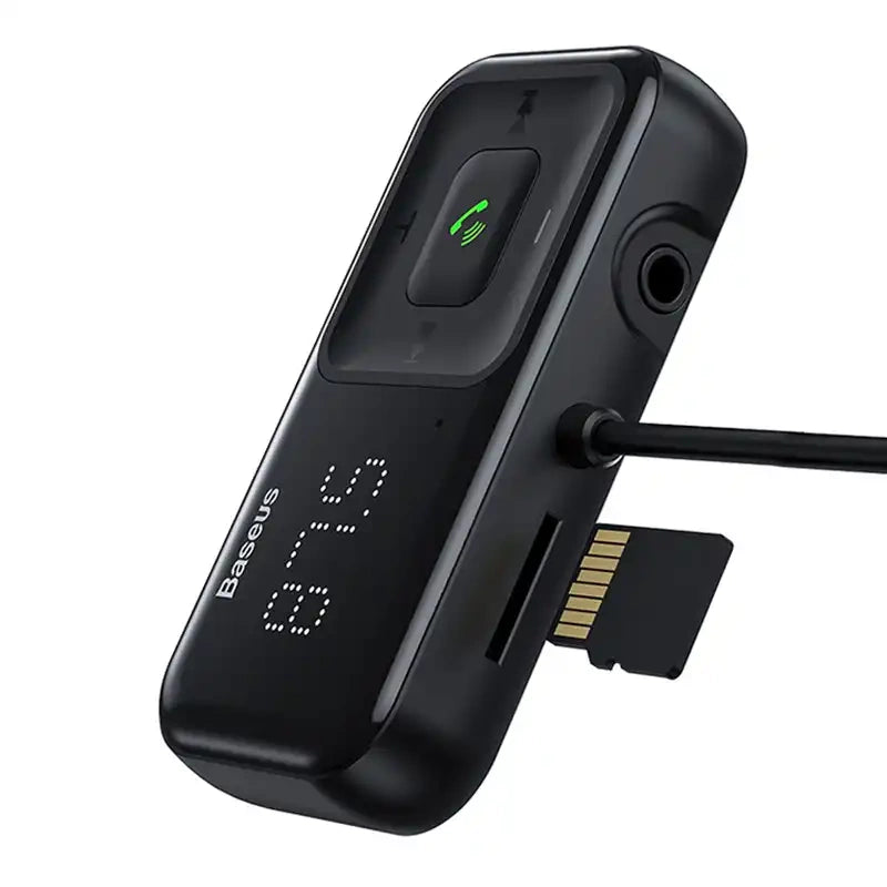 Car Bluetooth MP3 Player + Charger Baseus T Shaped S-16 Black OS - Product Image 4