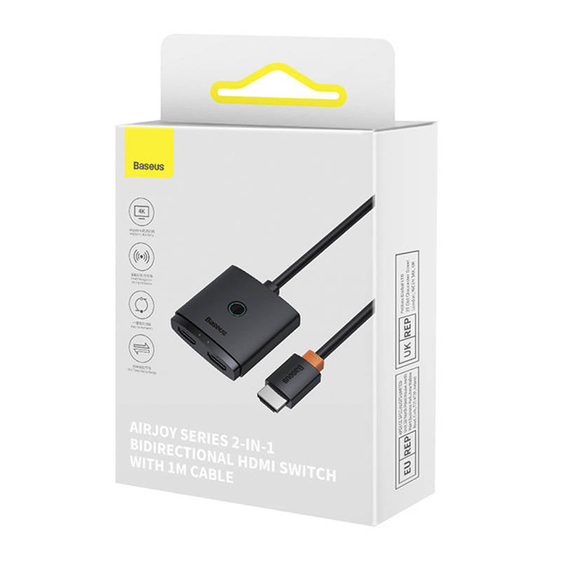 HDMI Switch Baseus  with 1m Cable Cluster Black - Product Image 8