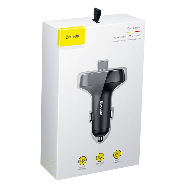 Transmitter FM Baseus T-typed S-09 Bluetooth (black) - Product Image 8