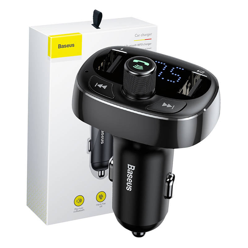 Transmitter FM Baseus T-typed S-09 Bluetooth (black) - Product Image 1