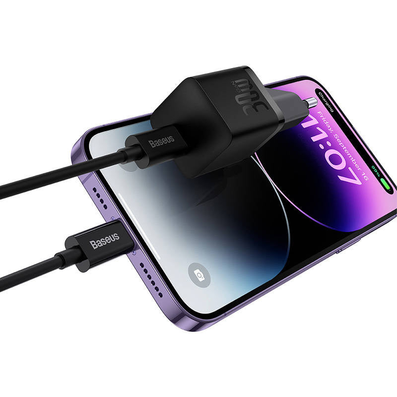 Mini wall charger Baseus GaN5 30W (black) - Product Image 6