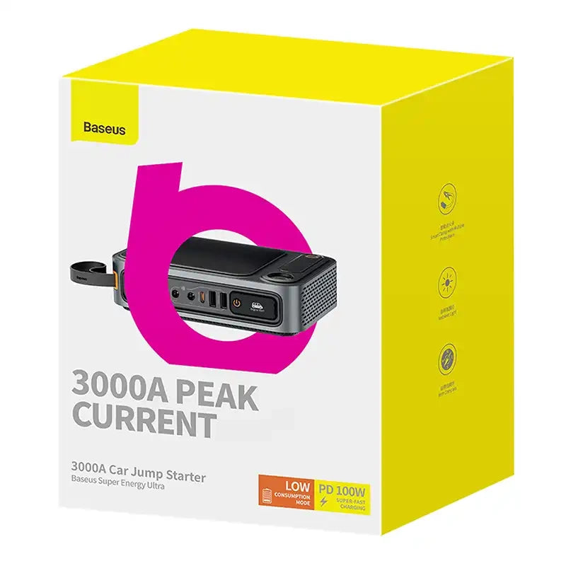Powerbank/Car Jump Starter Baseus Super Energy Ultra, 3000A (black) - Product Image 7