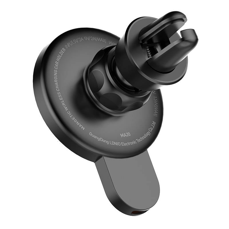 LDNIO Car Mount ,MA20 with inductive charger 15W and metal ring (Black) - Product Image 6