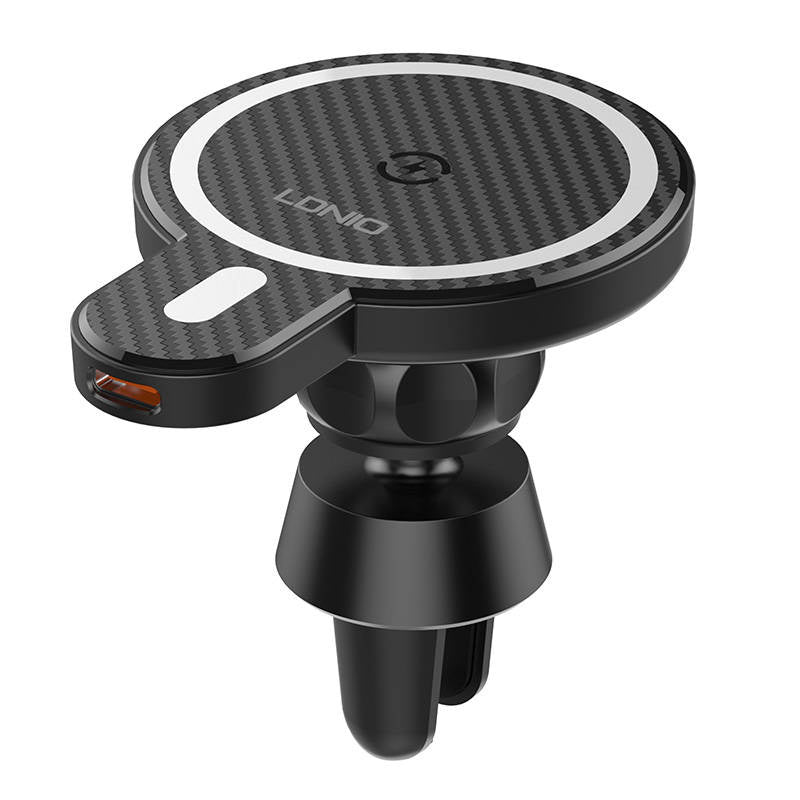 LDNIO Car Mount ,MA20 with inductive charger 15W and metal ring (Black) - Product Image 4