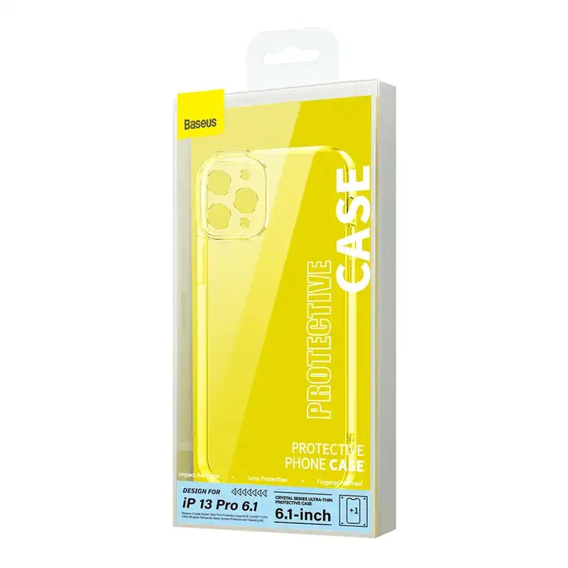 Phone case Baseus Crystal for iPhone 13 Pro (transparent) with all-tempered-glass screen protector and cleaning kit - Product Image 5