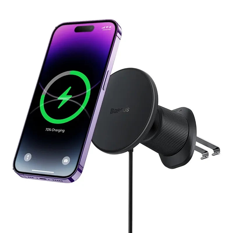 magnetic Car Phone Holder Baseus with wireless charging CW01 (Black) - Product Image 3