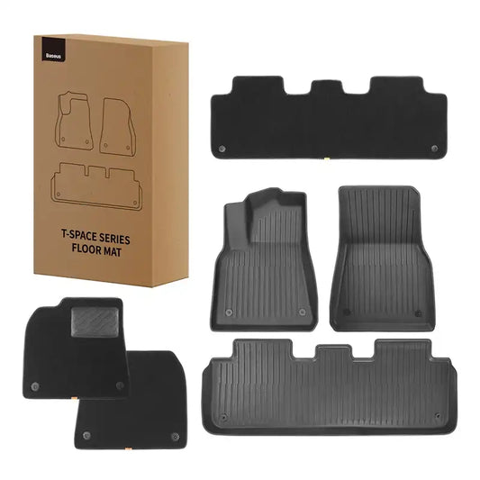 6-Piece Floor Mat for Tesla Baseus T-Space Series (black) - Product Image 1