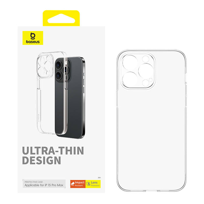 Phone Case for iPhone 15 ProMax Baseus OS-Lucent Series (Clear) - Image 3