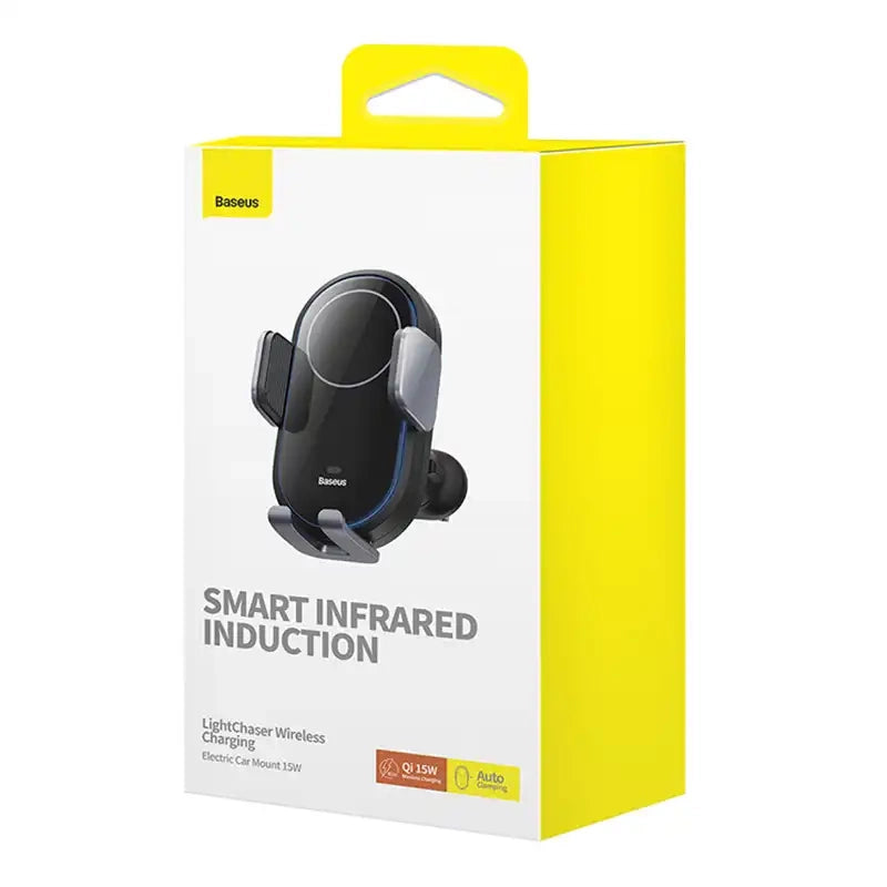 car holder with inductive charger Baseus LightChaser  (Black) - Product Image 8