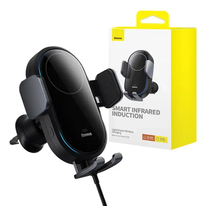 car holder with inductive charger Baseus LightChaser  (Black) - Product Image 10