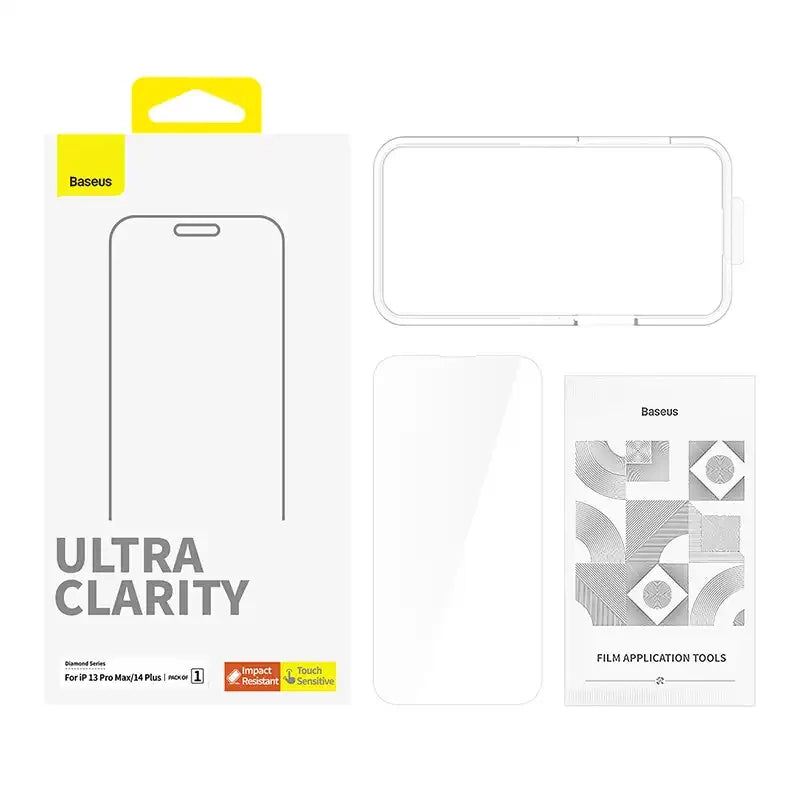 Tempered Glass screen protector  Baseus OS Diamond Series HD for Iphone 13 Pro Max/14 Plus(Clear) - Product Image 3