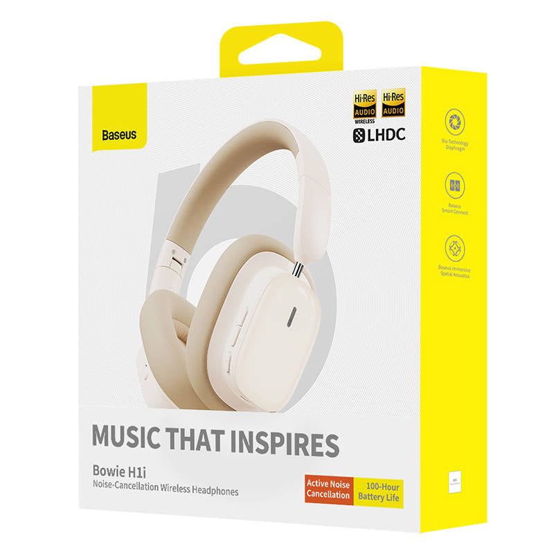 Wireless Headphones with Noise-Cancellation Baseus Bowie H1i (White) - Product Image 8