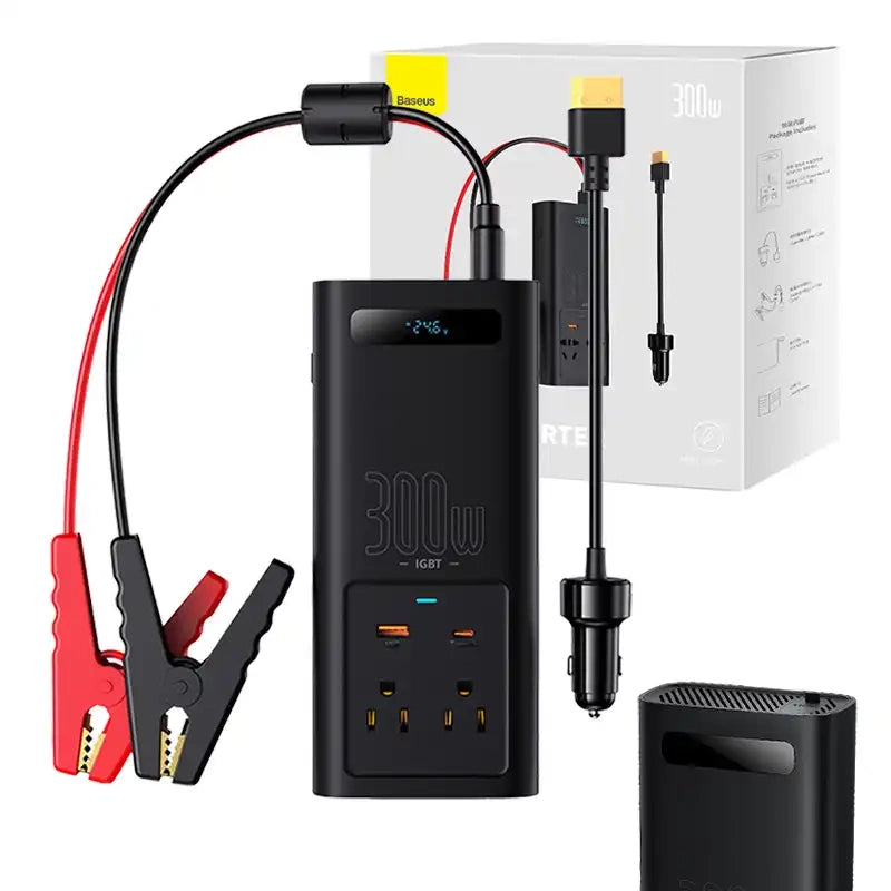 Power Inverter Baseus 300W (24V CN/EU) (black) - Product Image 1