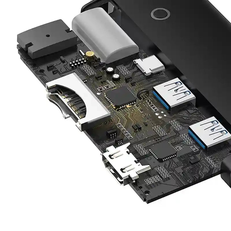 Hub Baseus OS Lite 6-Port (Type-C to HDMI+USB3.0*2+PD+SD/TF) (black - Product Image 6