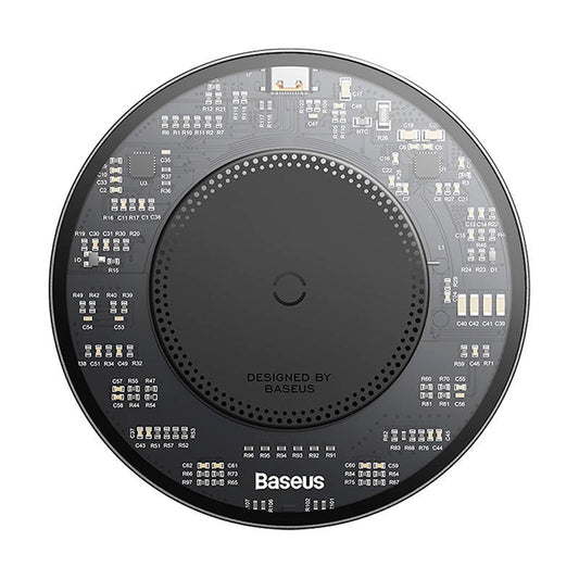 Wireless Qi inductive charger Baseus Simple 2, 15W with USB-C to USB-C cable (black) - Product Image 2