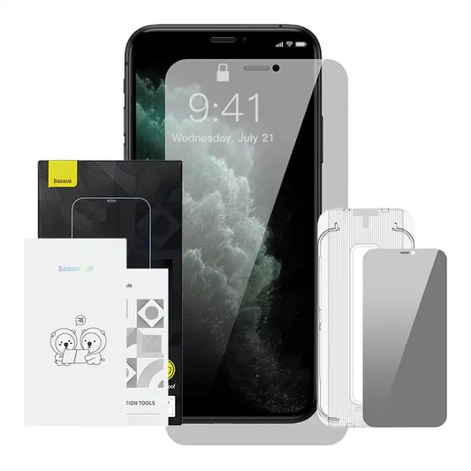 Baseus Crystal Privacy Protection Tempered Glass 0.3mm for iPhone X/XS - Product Image 1