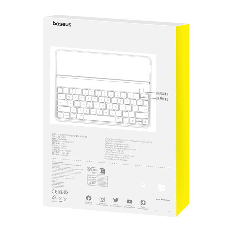 Magnetic Keyboard Case Baseus Brilliance forPad 10.2" (black) - Product Image 9