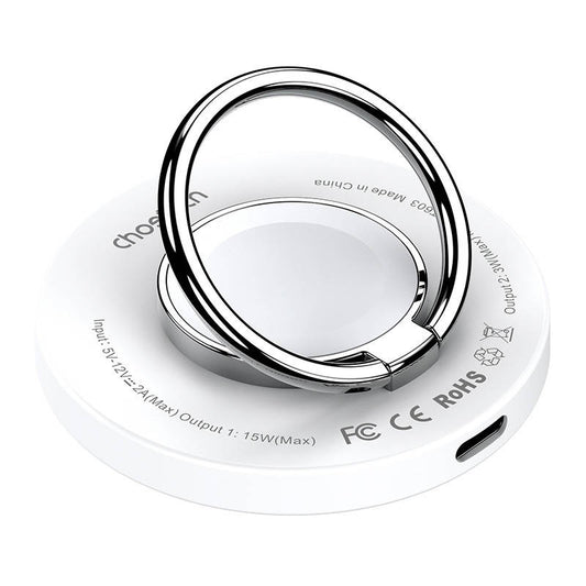 Wireless charger 2-in-1 Choetech T603-F, holder (white) - Product Image 1