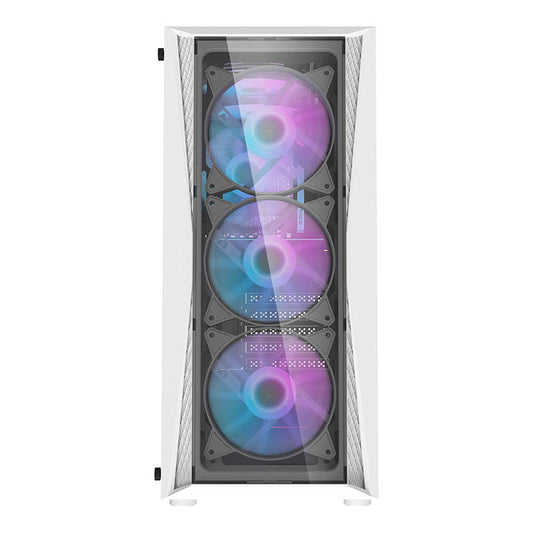 Darkflash DK352 Plus Computergehäuse (schwarz und weiß) + 4 ARGB-Lüfter