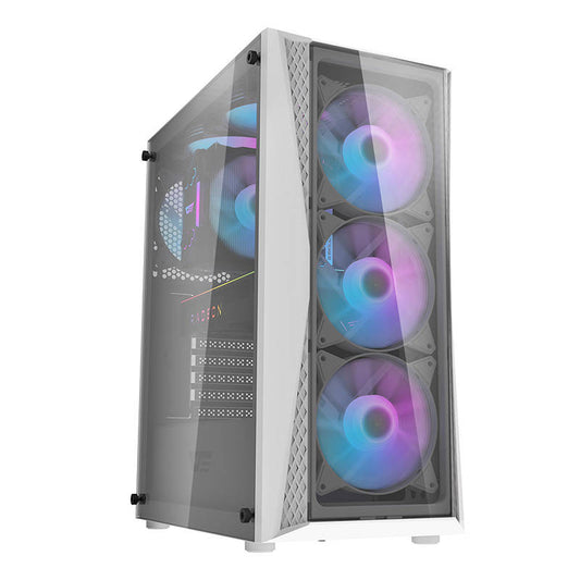 Darkflash DK352 Plus Computergehäuse (schwarz und weiß) + 4 ARGB-Lüfter
