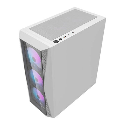 Darkflash DK352 Plus Computergehäuse (schwarz und weiß) + 4 ARGB-Lüfter