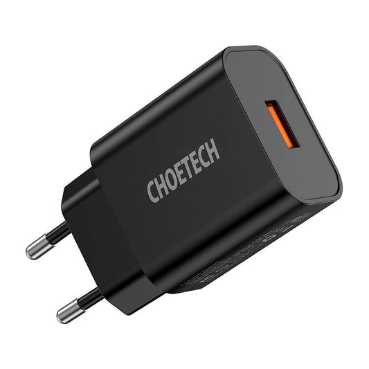 Wall Charger Choetech 18W USB-A (black) - Product Image 1