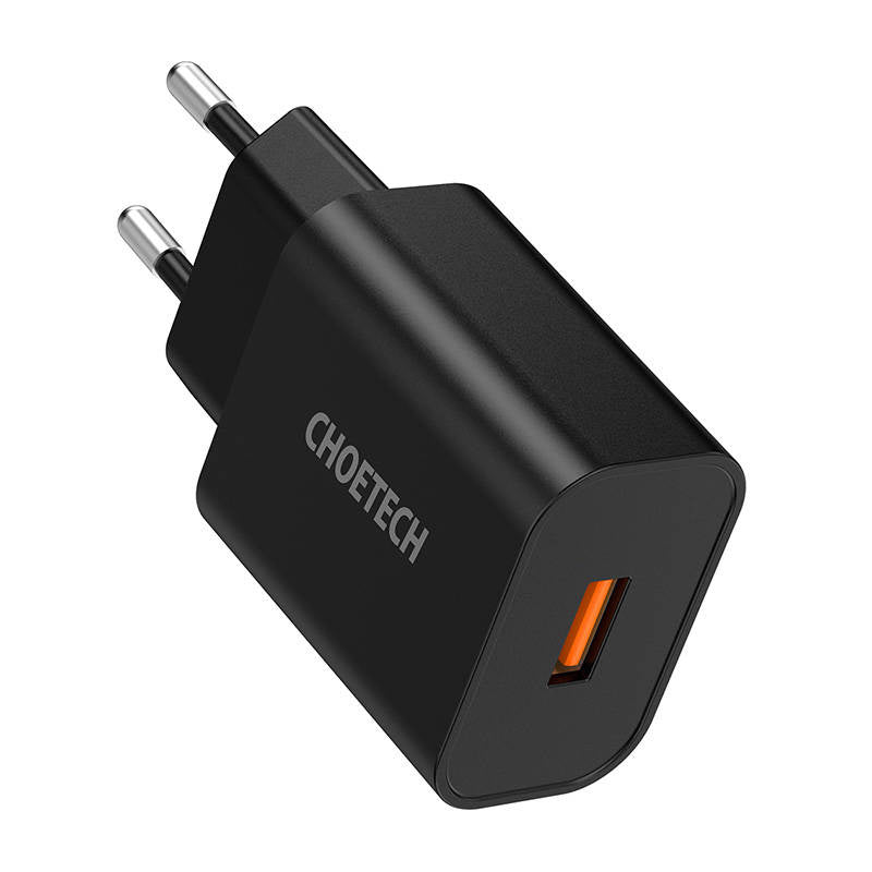 Wall Charger Choetech 18W USB-A (black) - Product Image 3