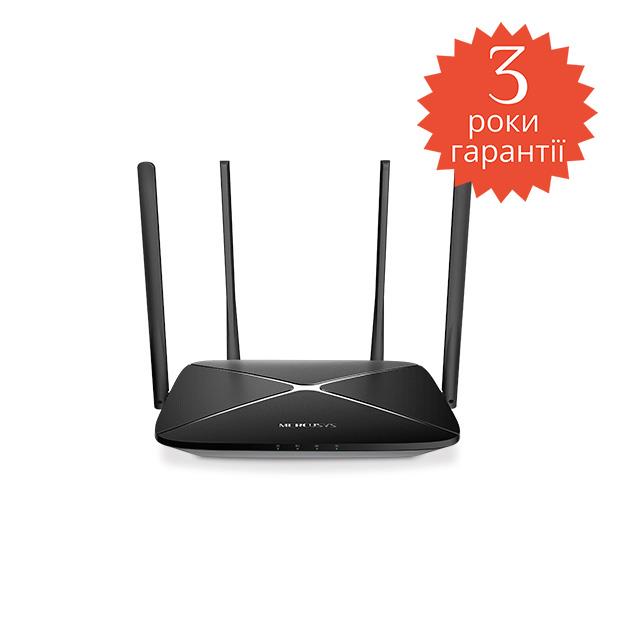 Wireless Router MERCUSYS Wireless Router 1167 Mbps IEEE 802.11a IEEE 802.11 b/g IEEE 802.11n IEEE 802.11ac 1 WAN 3x10/100/1000M LAN \ WAN ports 4 Number of antennas 4 AC12G