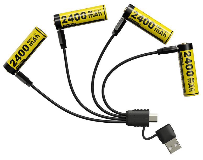 BATTERY RECH. LI-ION AA 1.5V/4PACK NH2400 NITECORE