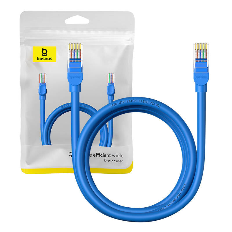Round Cable Baseus Ethernet RJ45, Cat.6, 2m (blue) - Product Image 1
