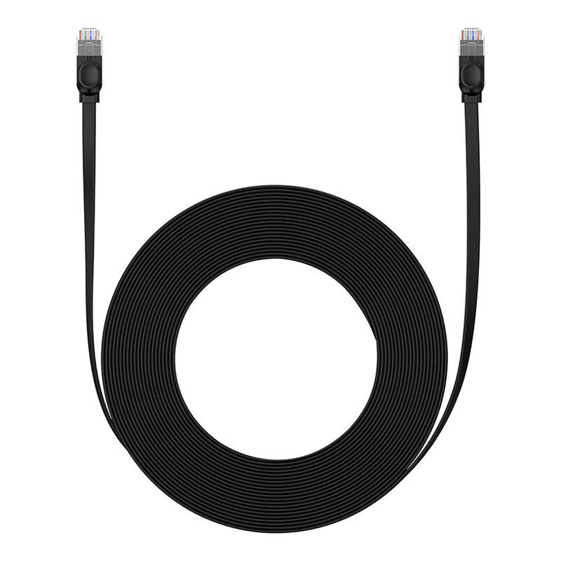 Flat Cable Baseus Ethernet RJ45, Cat.6, 12m (black) - Product Image 2