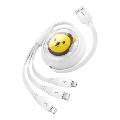 Charging Cable 3w1 Baseus USB to USB-C, USB-M, Lightning 3,5A, 1,1m (White) - Product Image 3