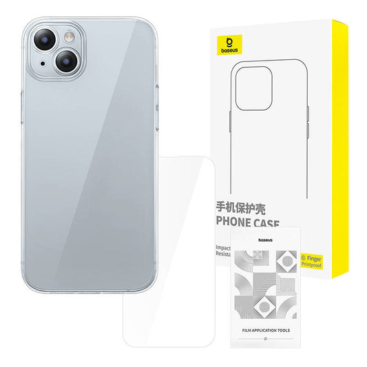 Clear Case Baseus iPhone 15 + tempered glass - Product Image 1