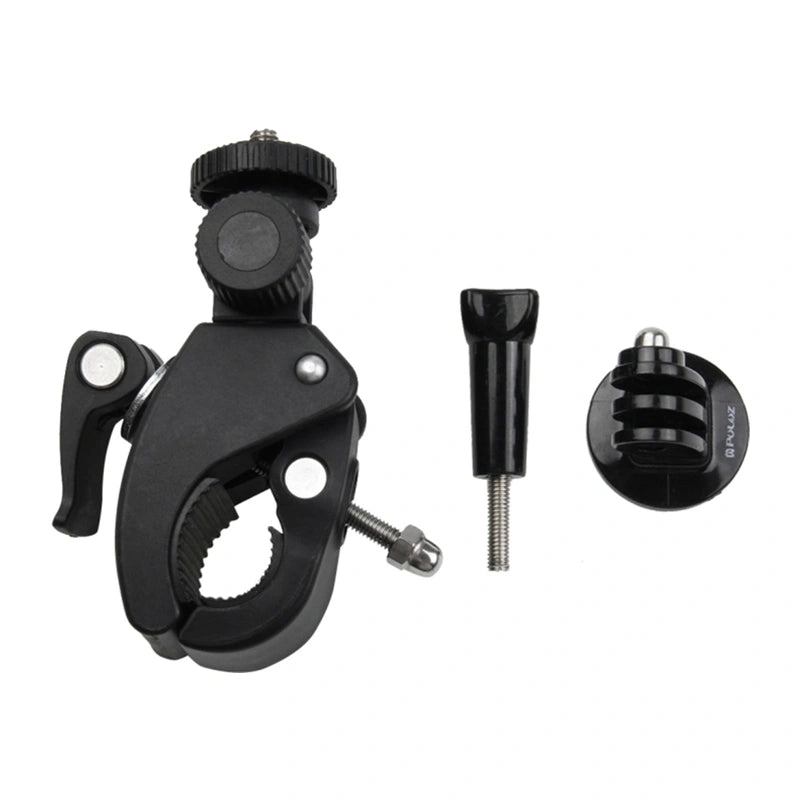 Puluz Handlebar Mount for Action Cameras with Tripod Thread (Black) - Image 1