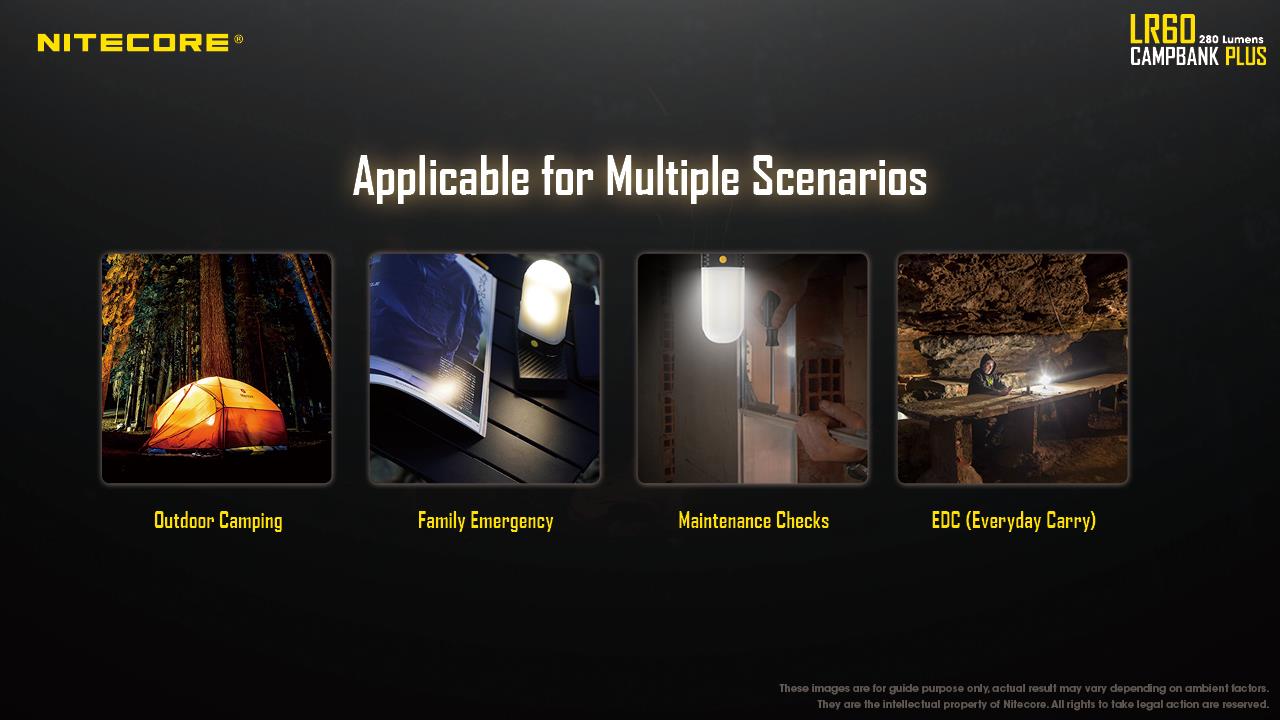 FLASHLIGHT LAMP SERIES/280 LUMENS LR60 NITECORE