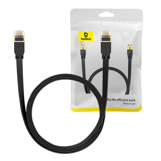 Baseus Cat 7 UTP Ethernet RJ45 Cable Flat 2 m black - Product Image 1