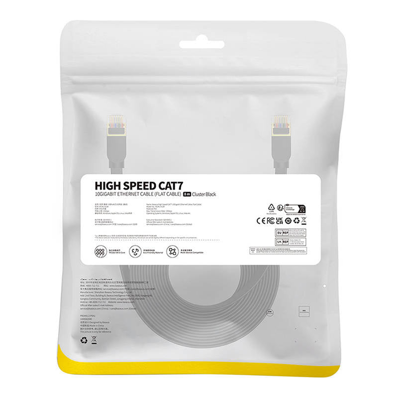 Baseus Cat 7 UTP Ethernet RJ45 Cable Flat 8 m black - Product Image 9