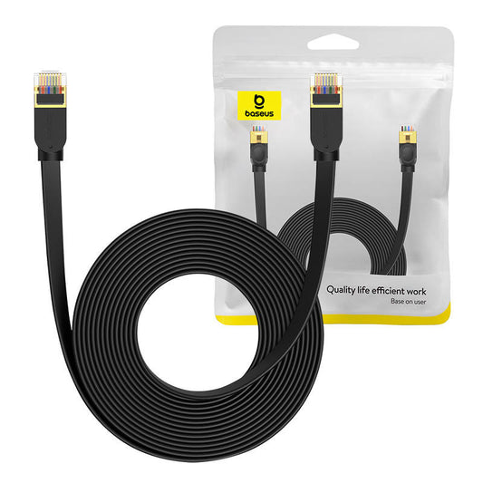 Baseus Cat 7 UTP Ethernet RJ45 Cable Flat 8 m black - Product Image 1