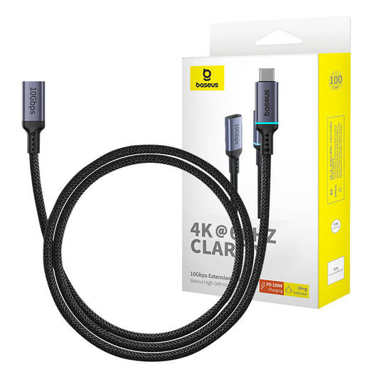 Baseus High Definition extension cable USB-C Male to Female 10Gbps, 1m (black) - Product Image 1