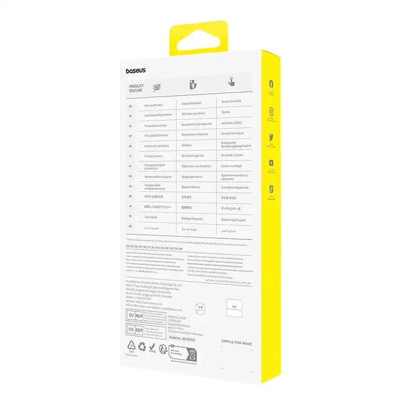 Privacy Protection Tempered Glass Baseus Diamond  iPhone 15 - Product Image 5