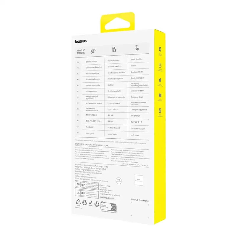 Privacy Protection Tempered Glass Baseus Diamond iPhone 15 Pro - Product Image 5