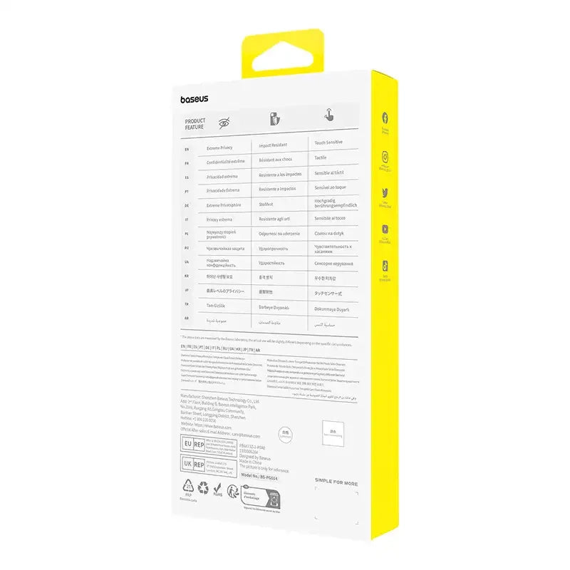 Privacy Protection Tempered Glass Baseus Diamond iPhone 15 Plus - Product Image 5